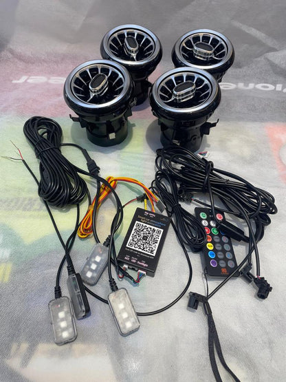 Mahindra New Thar 2020 AC Vent RGB LED Multi Color Effect With wireless remote control ( Set Of 4)