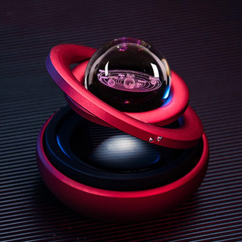 Car-mounted Solar-powered Rotating Perfume, Floating Planet Car Perfume Decoration, Car Freshener with Smooth Sailing and Beautiful Meaning, Perfume Diffuser for Home Office Car