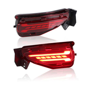 Rear Car Oxygen -Bumper Led Reflector Drl Back Light for Toyota Fortuner 2012-2015 Models (Red) Set of 2