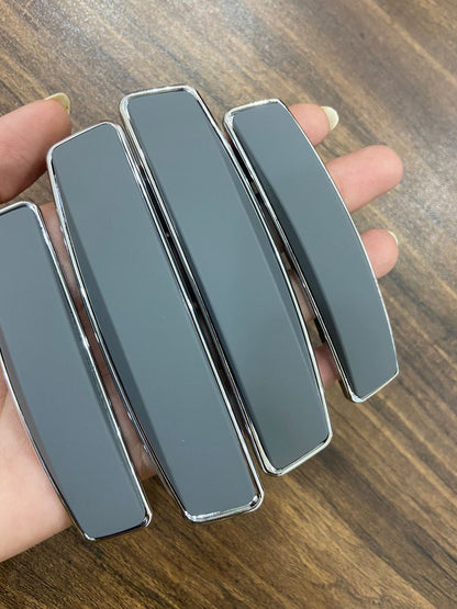 CarOxygen - Universal Chrome GT Door Guard Edge Scratch Protector Exterior Accessories 4 Pcs