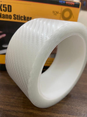 5m 3D Carbon Fiber Car Stickers Door Sill Scuff Anti Scratch Tape Protection Film Matte Carbon Fiber Tape