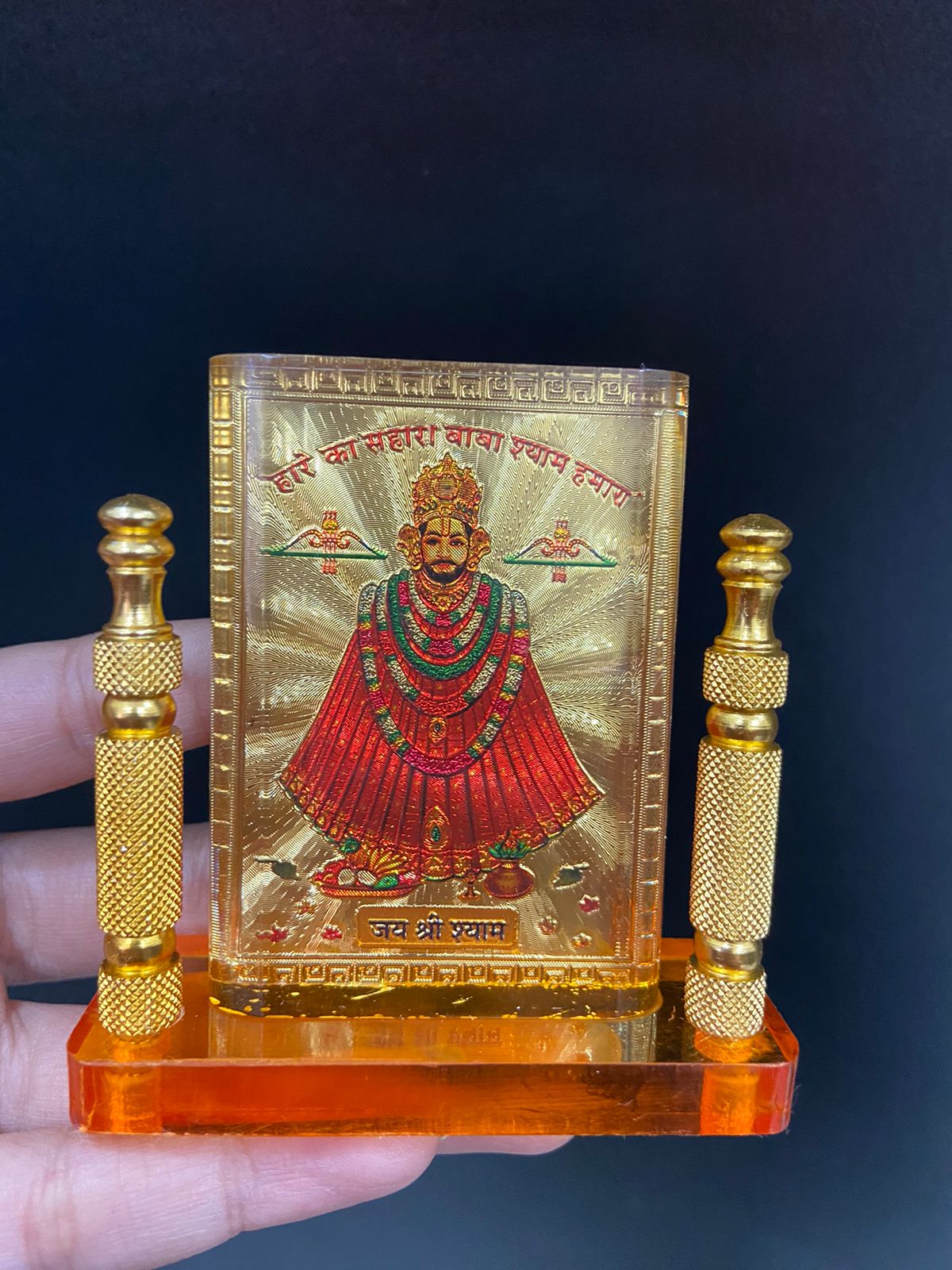 Durga Mata Idol for Car Dashboard (Standard, Multicolor, 8 cm x 7 cm x 3 cm)