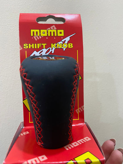 CarOxygen - Gear Shift Knob Red Universal Car Gear Knob Shifter PU 6 Speed with 3 Adapters Manual Shift Stick