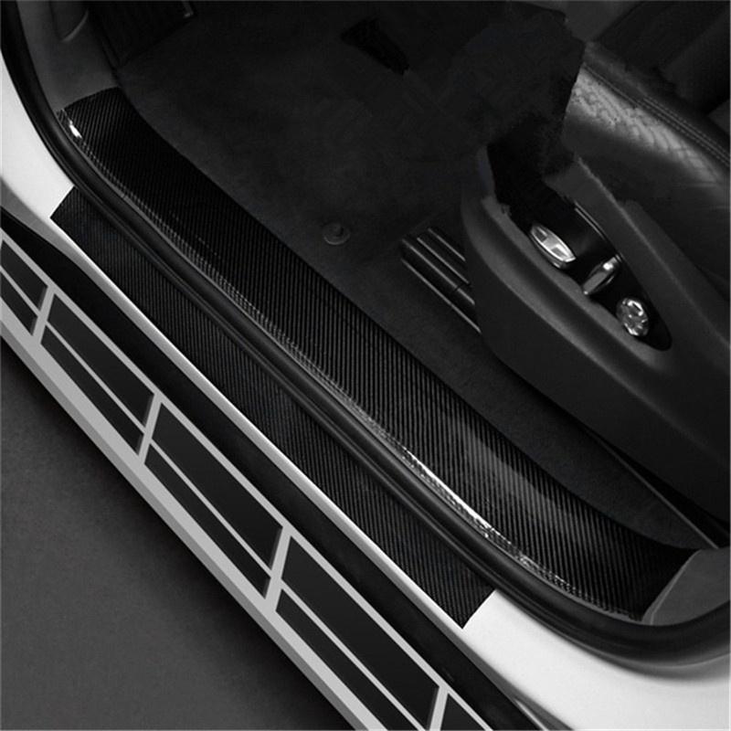 5m 3D Carbon Fiber Car Stickers Door Sill Scuff Anti Scratch Tape Protection Film Matte Carbon Fiber Tape