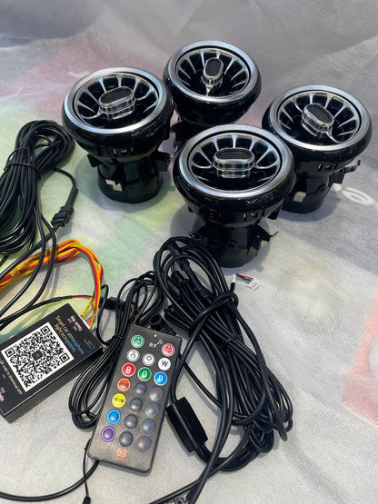 Mahindra New Thar 2020 AC Vent RGB LED Multi Color Effect With wireless remote control ( Set Of 4)