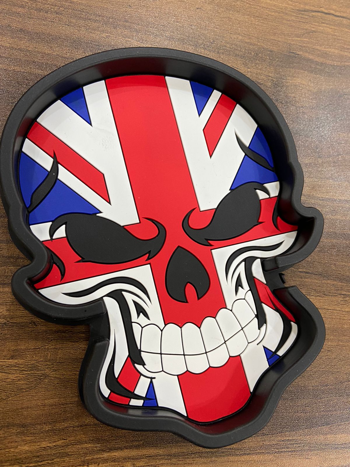 England Design Large Khopdi Skull Anti Slip mat/Non Slip mat Anti-Slip Gel Pad, Rubber pad, Premium Universal Non-Slip car Dashboard Mat Coin Holder