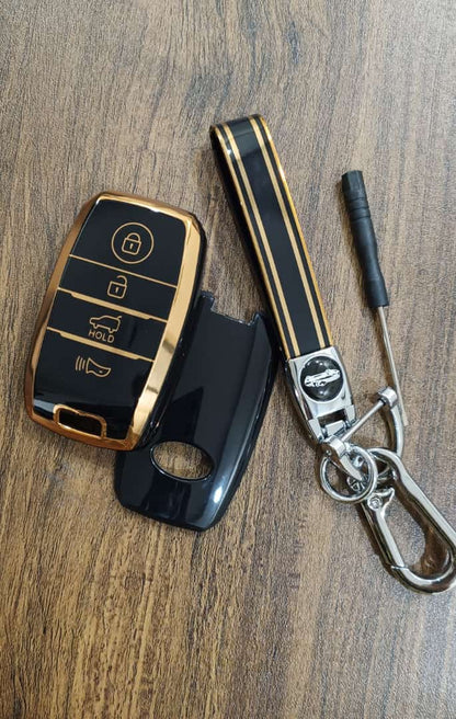 TPU Leather Universal Key Ring Clip for Car & Bike Key-Chain Clip