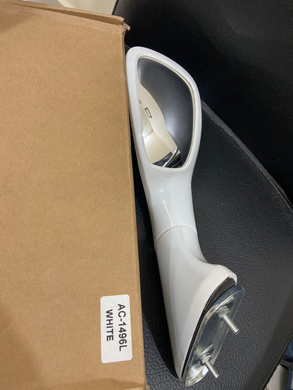 Car Bonnet Fender Side Mirror Wide Angle View Compatible With Toyota Fortuner New - White