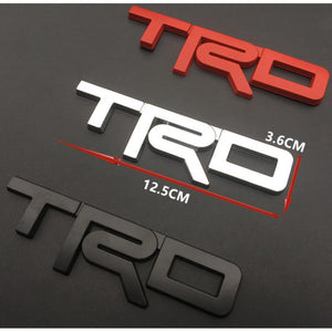 CarOxygen 3D Metal TRD Emblem Logo Badge Side Sticker/Sports Decorative Vehicle Sticker (Black)