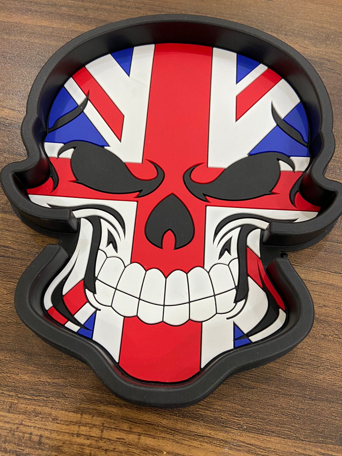 England Design Large Khopdi Skull Anti Slip mat/Non Slip mat Anti-Slip Gel Pad, Rubber pad, Premium Universal Non-Slip car Dashboard Mat Coin Holder