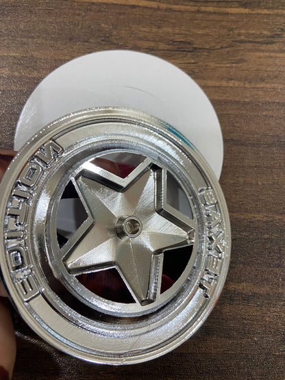 Star Texas Edition Logo 8 x 8cm Car Bike Metal Star Texas Edition Logo Car Emblem Texas 3D Badge Auto Racing Sport Sticker Grand Tourer Decal (Silver RED Star Texas Edition 3D Sticker)