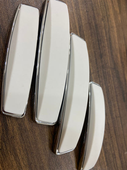 CarOxygen - Universal Chrome GT Door Guard Edge Scratch Protector Exterior Accessories 4 Pcs