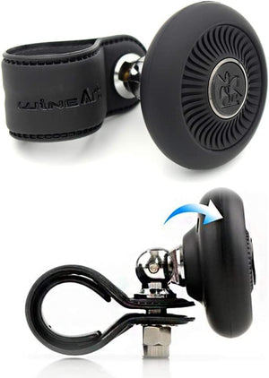 Blacksuit Autoban Wineart -Folding Type Power Handle Knob Power Handle Spinner Car Steering Wheel Vehicle (Black)