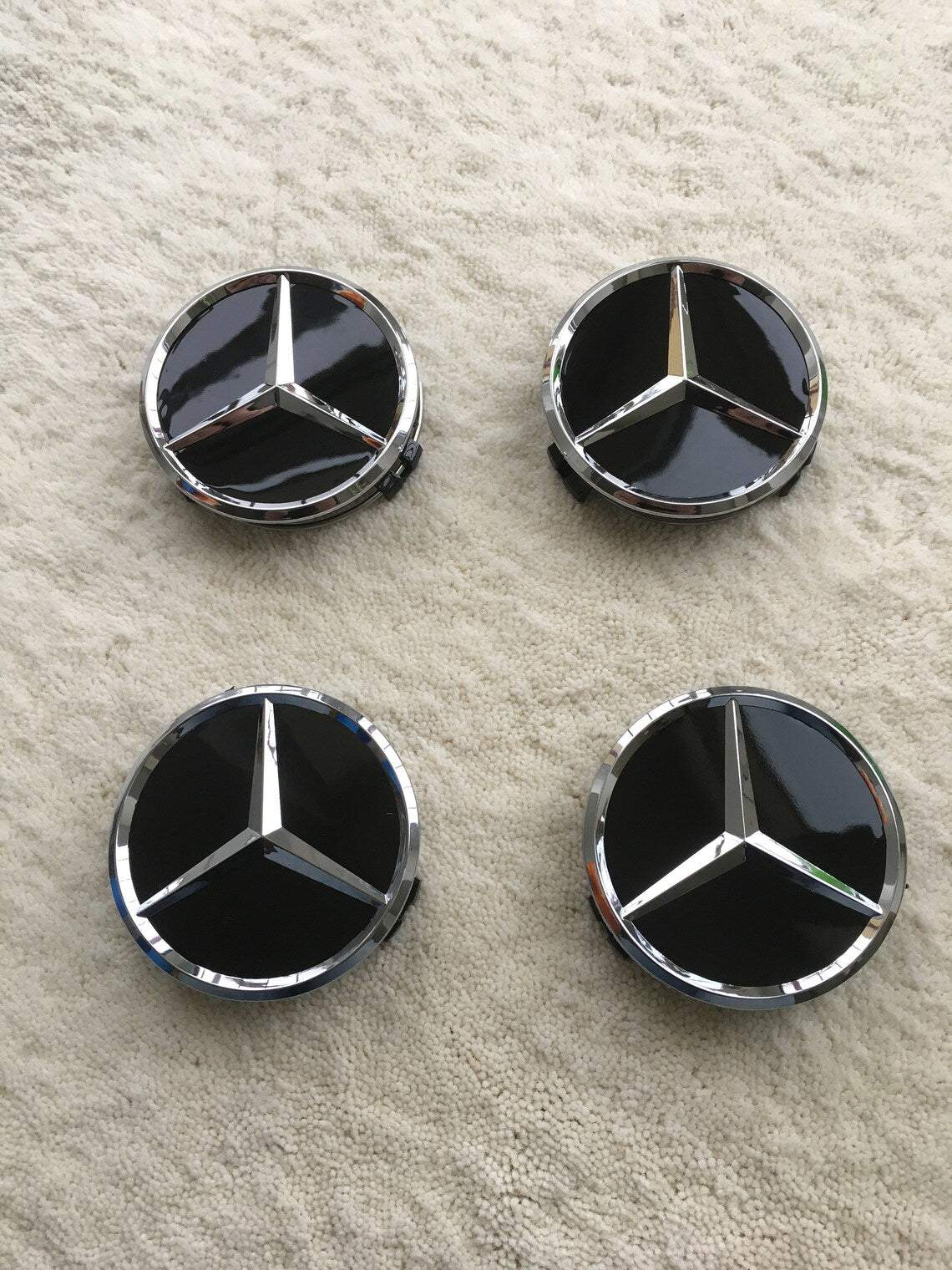 4 Pcs ( Set ) wheel center hub caps for MERCEDES 60 mm- 2.36 Inch Black