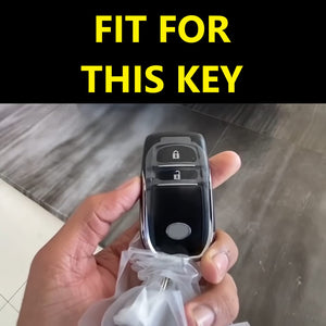 TPU Key Cover Compatible with Toyota Innova Crysta Key Cover 2 Button Smart Key Only