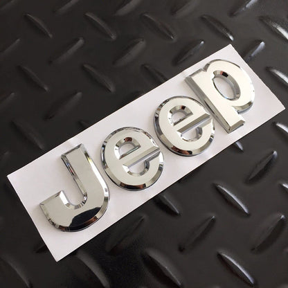 Jeep Letters Sticker for Cars, Jeep, Metal Badge