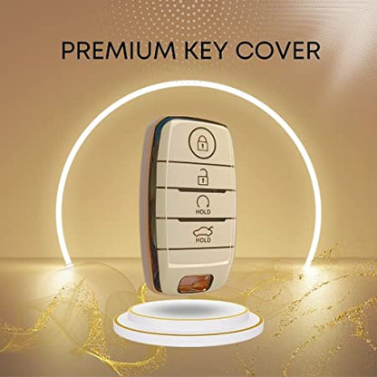 TPU Key Cover Compatible with Kia Sonet | Carens | Seltos 3 Button Smart Key Only