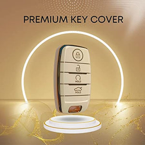 TPU Key Cover Compatible with Kia Sonet | Carens | Seltos 3 Button Smart Key Only