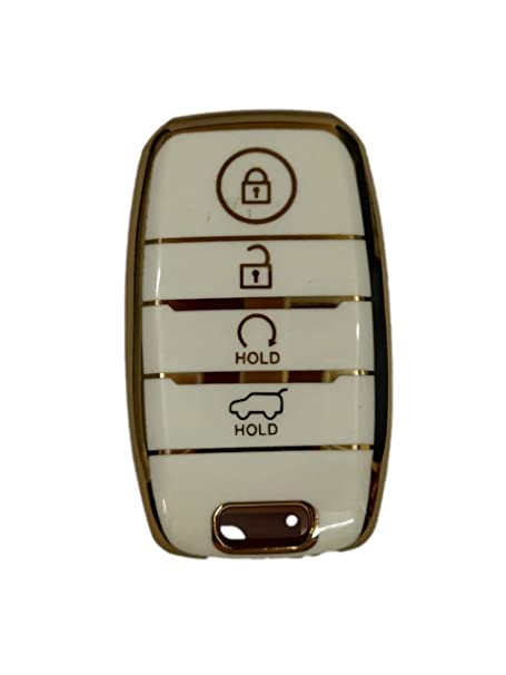 TPU Key Cover Compatible with Kia Sonet | Carens | Seltos 3 Button Smart Key Only