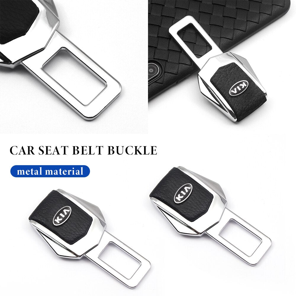 Car Safety Alarm Stopper Null Insert Seat Belt Buckle Clip for All Cars - Set of 2 Pcs
