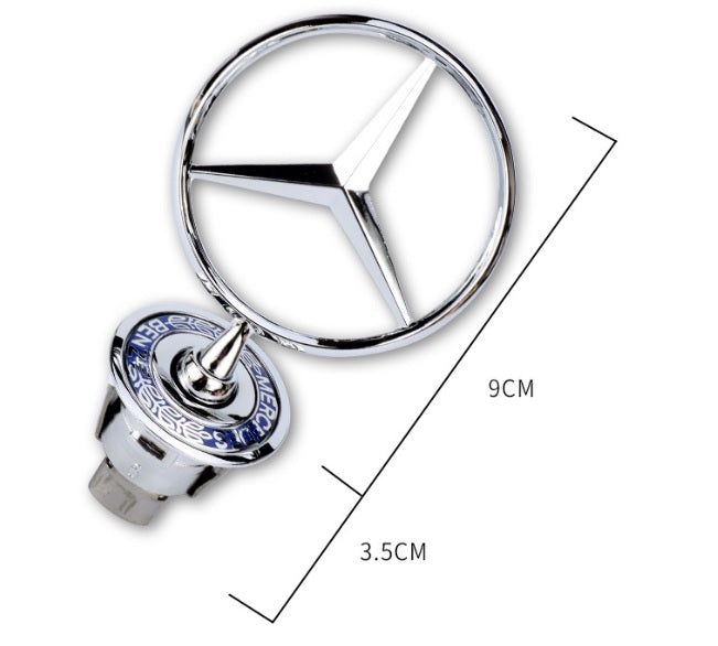 3D chrome Zinc alloy cover with standard hood, modified front logo for Mercedes Benz