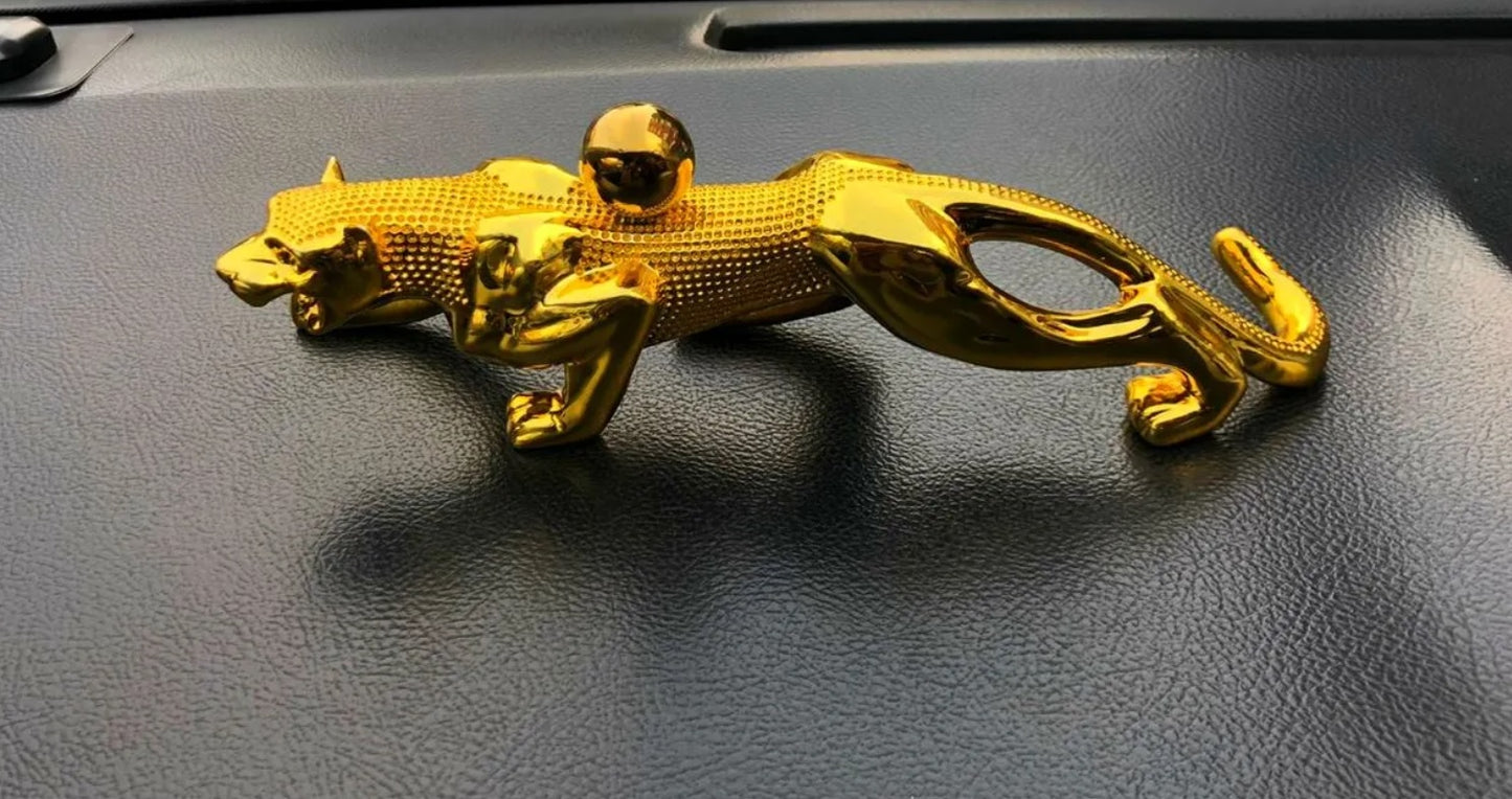 Lion Sculpture Dashboard Mobile Holder - Golden | Phone Holder | Mobile Holder | Car Cell Mobile Phone Holder Stand