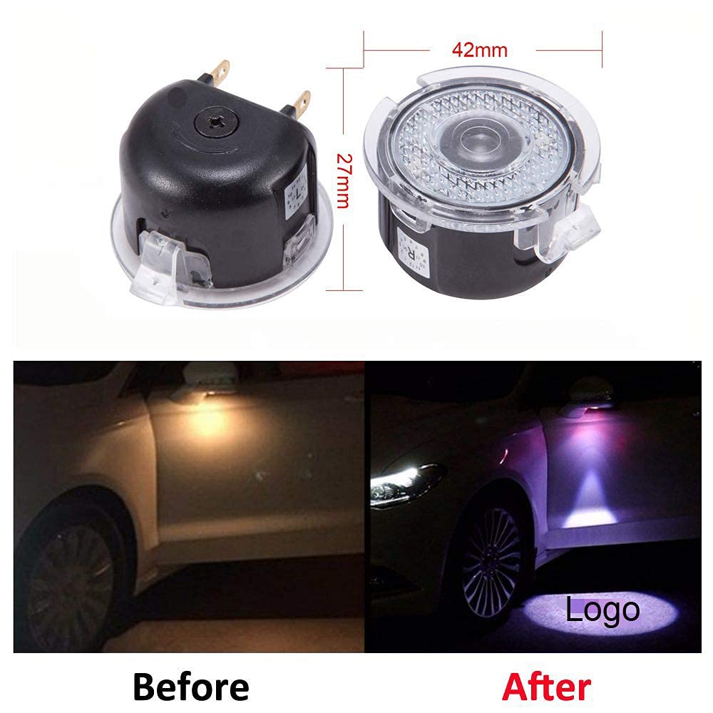 Car Door LED Ghost Shadow Step Welcome Projector Lamps Compatible with Ford Old and New Endeavour (Pack of 2)