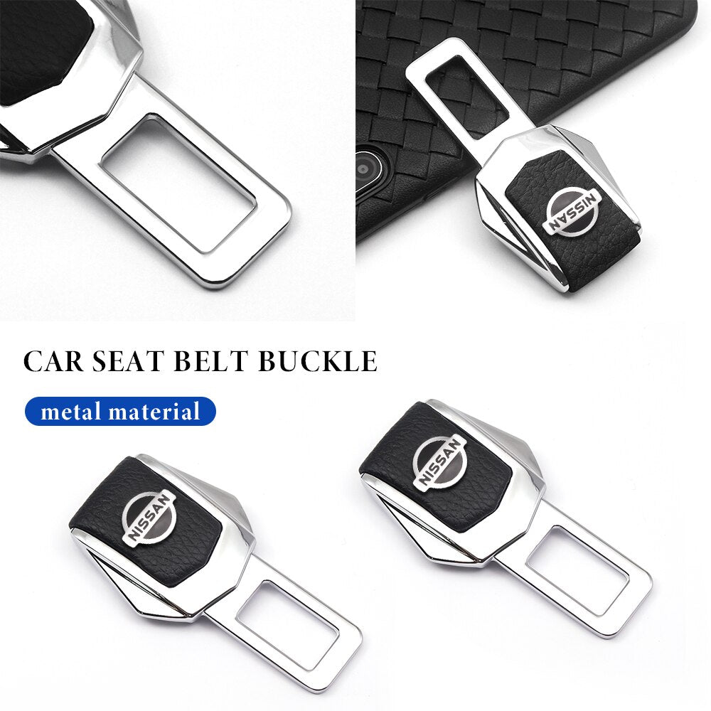 Car Safety Alarm Stopper Null Insert Seat Belt Buckle Clip for All Cars - Set of 2 Pcs