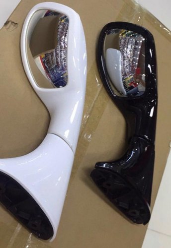 Car Bonnet Fender Side Mirror Wide Angle View for New Toyota Fortuner New (White)