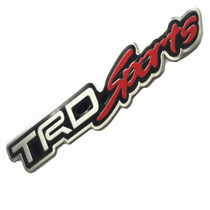TRD SPORTS WHITE RED+BLACK METAL PERFORMANCE EMBLEM STICKER 3D CAR HOLD VEHICLE-GRILL BADGE LOGO STICKER