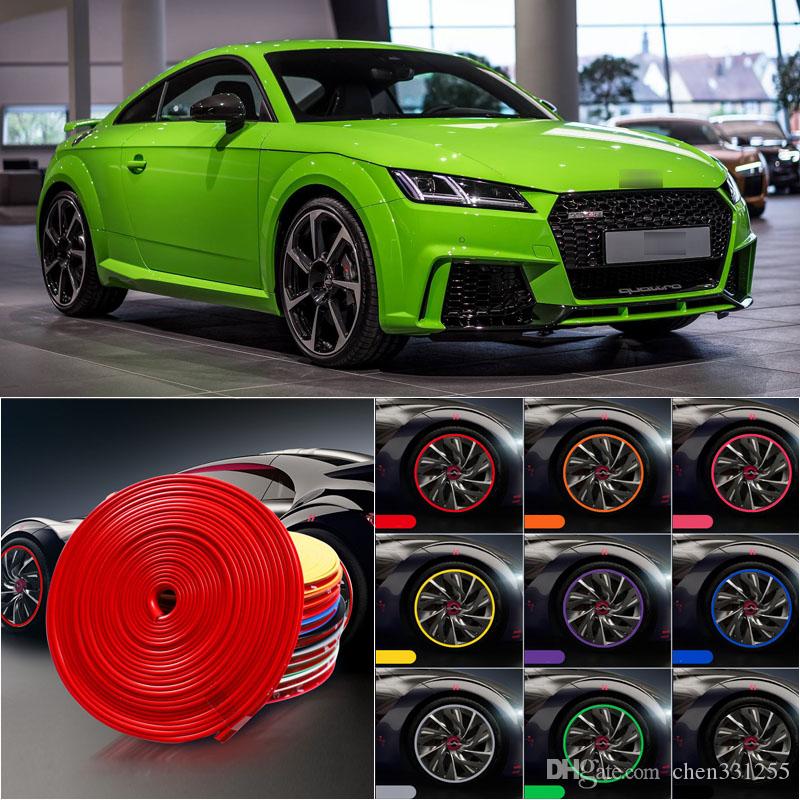 Car Universal Alloy Wheel Hub Rim Ring Tyre Guard Edge Protector Beading Sticker Decorative Strip