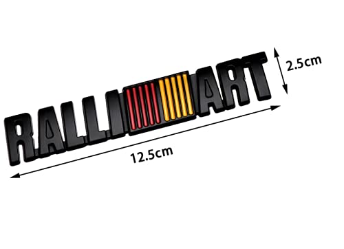 Metal 3D RALLIART Decal Car Bike Sticker, 12 x 2.2cm