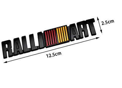 Metal 3D RALLIART Decal Car Bike Sticker, 12 x 2.2cm