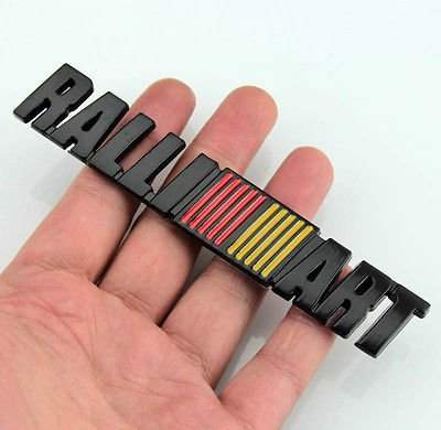 Metal 3D RALLIART Decal Car Bike Sticker, 12 x 2.2cm