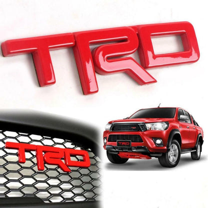CarOxygen 3D Metal TRD Emblem Logo Badge Side Sticker/Sports Decorative Vehicle Sticker (Black)