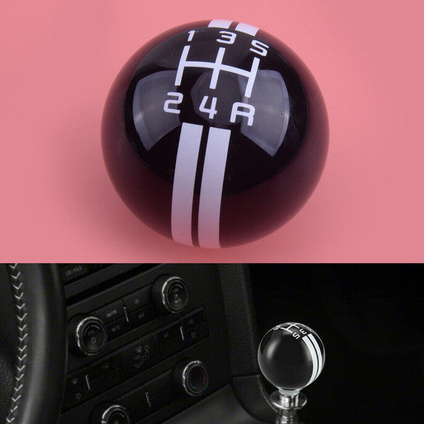 Car 5 Speed Manual Car Gear Shift Knob Lever Red Ball Shifter Handle For Ford Mustang Shelby GT500