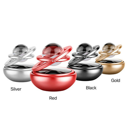 CarOxygen - Double Ring Crystal Auto Rotate Solar Car Perfume