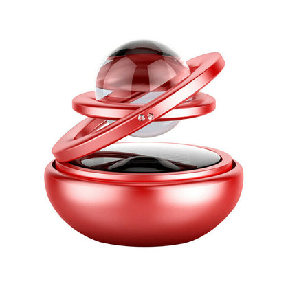 CarOxygen - Double Ring Crystal Auto Rotate Solar Car Perfume