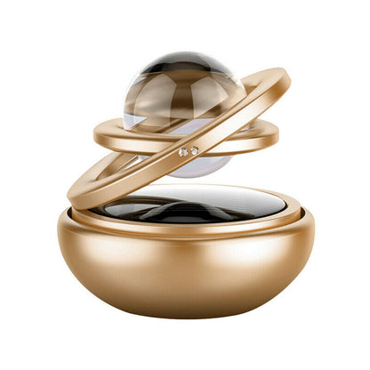 CarOxygen - Double Ring Crystal Auto Rotate Solar Car Perfume