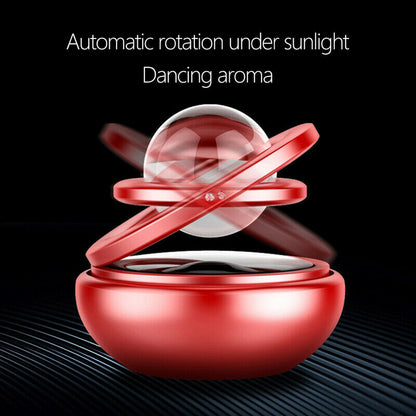 CarOxygen - Double Ring Crystal Auto Rotate Solar Car Perfume