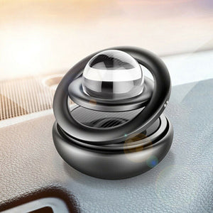 Car Oxygen -Double Ring Crystal Auto Rotate Solar Car Perfumes
