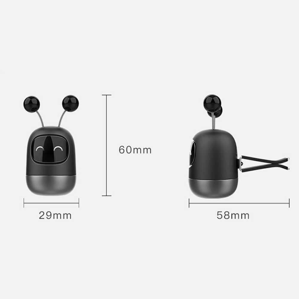 1 Set Car Air Freshener Vent Clips Robot Shape Car Airfreshener Perfume Diffuser Car Perfumes Aroma Clip for Car Living Room Office Decoration (Black)