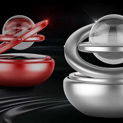 CarOxygen - Double Ring Crystal Auto Rotate Solar Car Perfume