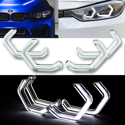HOOKED ANGEL TEETH LIGHT Hexagon Iconic Style RF Remote Controller M40 Style Hooked Teeth Angel Eyes (RGB,Matrix)