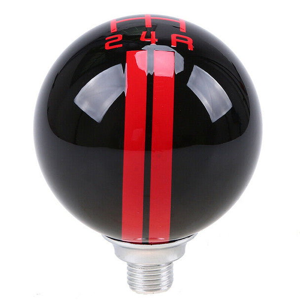 Black & Red 6 Speed Car Manual Gear Shift Knob Ball Fit For Ford  Mustang GT 500