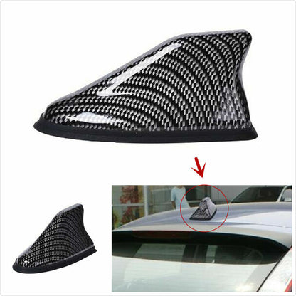 Universal Carbon Fiber Auto Car Roof Shark Fin AM/FM Radio Signal Aerial Antenna