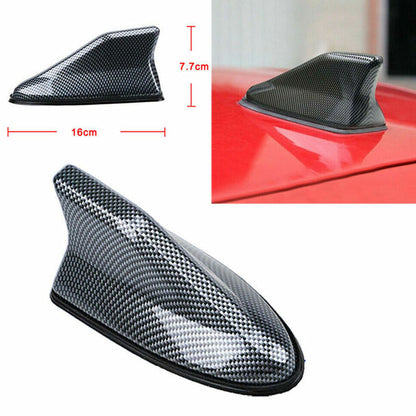 Universal Carbon Fiber Auto Car Roof Shark Fin AM/FM Radio Signal Aerial Antenna