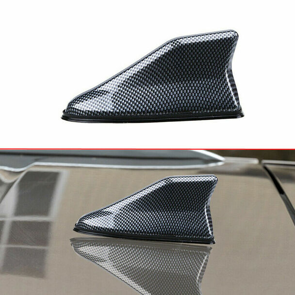 Universal Carbon Fiber Auto Car Roof Shark Fin AM/FM Radio Signal Aerial Antenna