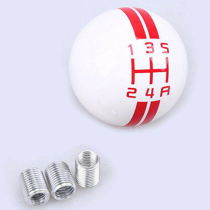 Car 5 Speed Manual Car Gear Shift Knob Lever Red Ball Shifter Handle For Ford Mustang Shelby GT500
