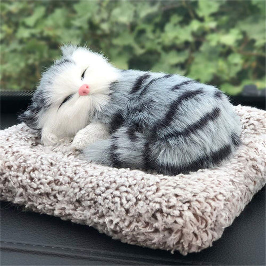 Car Dashboard Dog Plush Toy, Car Interior Decorative ABS Soft Accessories Figurines Sleeping Dog Showpiece Size-26 CM